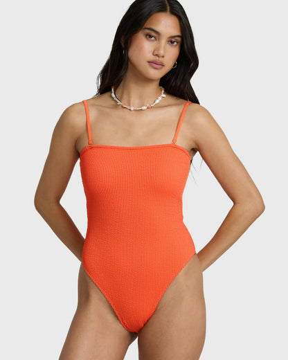 Billabong Women's Summer Hi Tully One-piece Swimsuit - Hot Coral