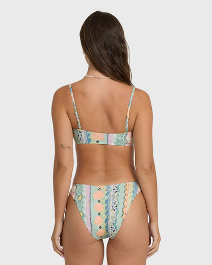 Billabong Women's Tide Pool Michelle Bandeau Bikini Top - Light Blue Multi