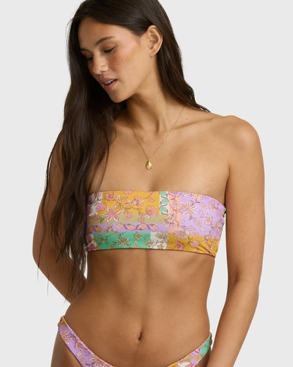 Billabong Women's Dreamy Daze Tully Reversible Bandeau Bikini Top - Sweet Lilac