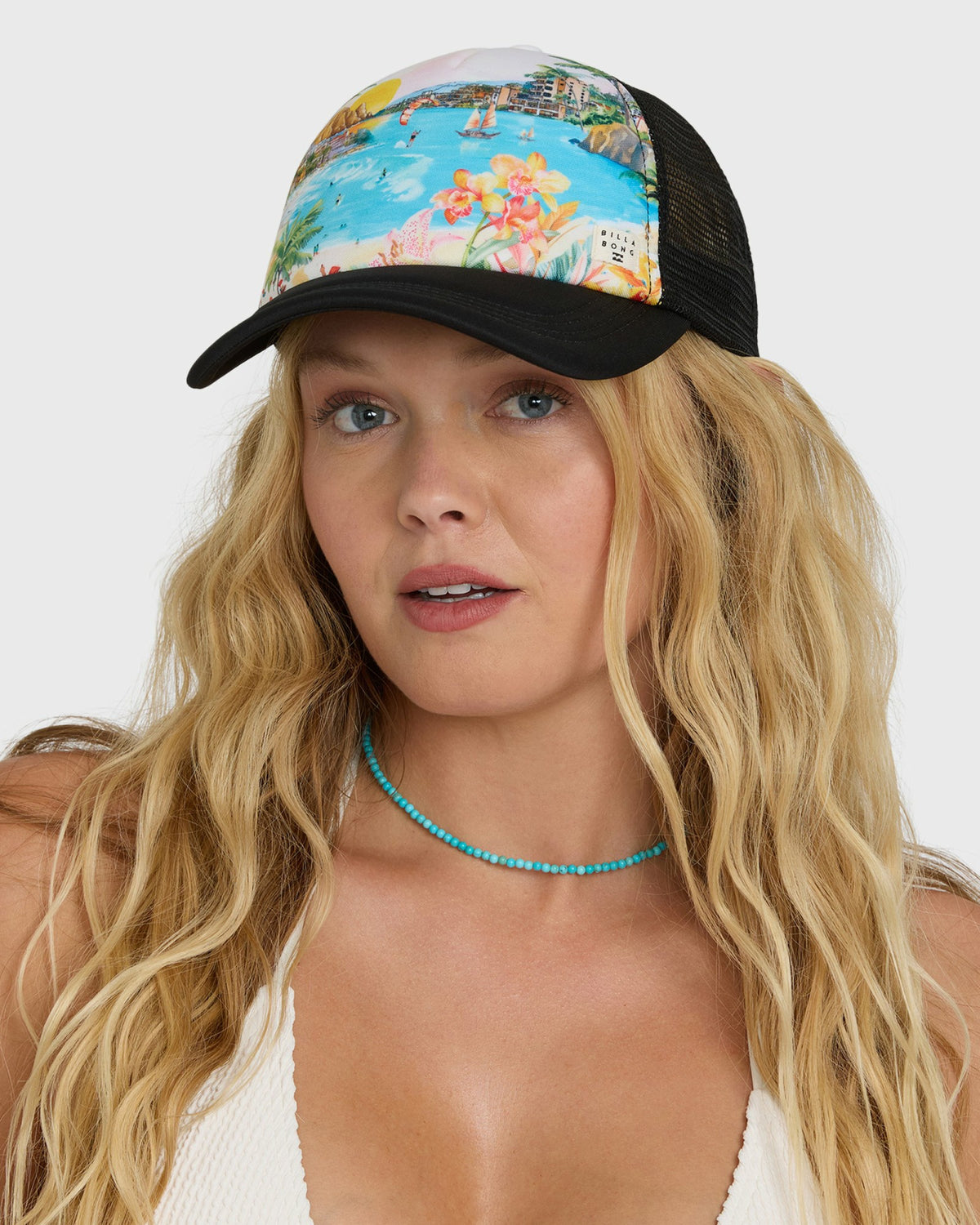 Billabong Women's Heritage Mashup Trucker Hat - Ocean Spray
