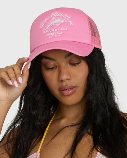 Billabong Women's Grandpa Trucker Hat - Party Pink
