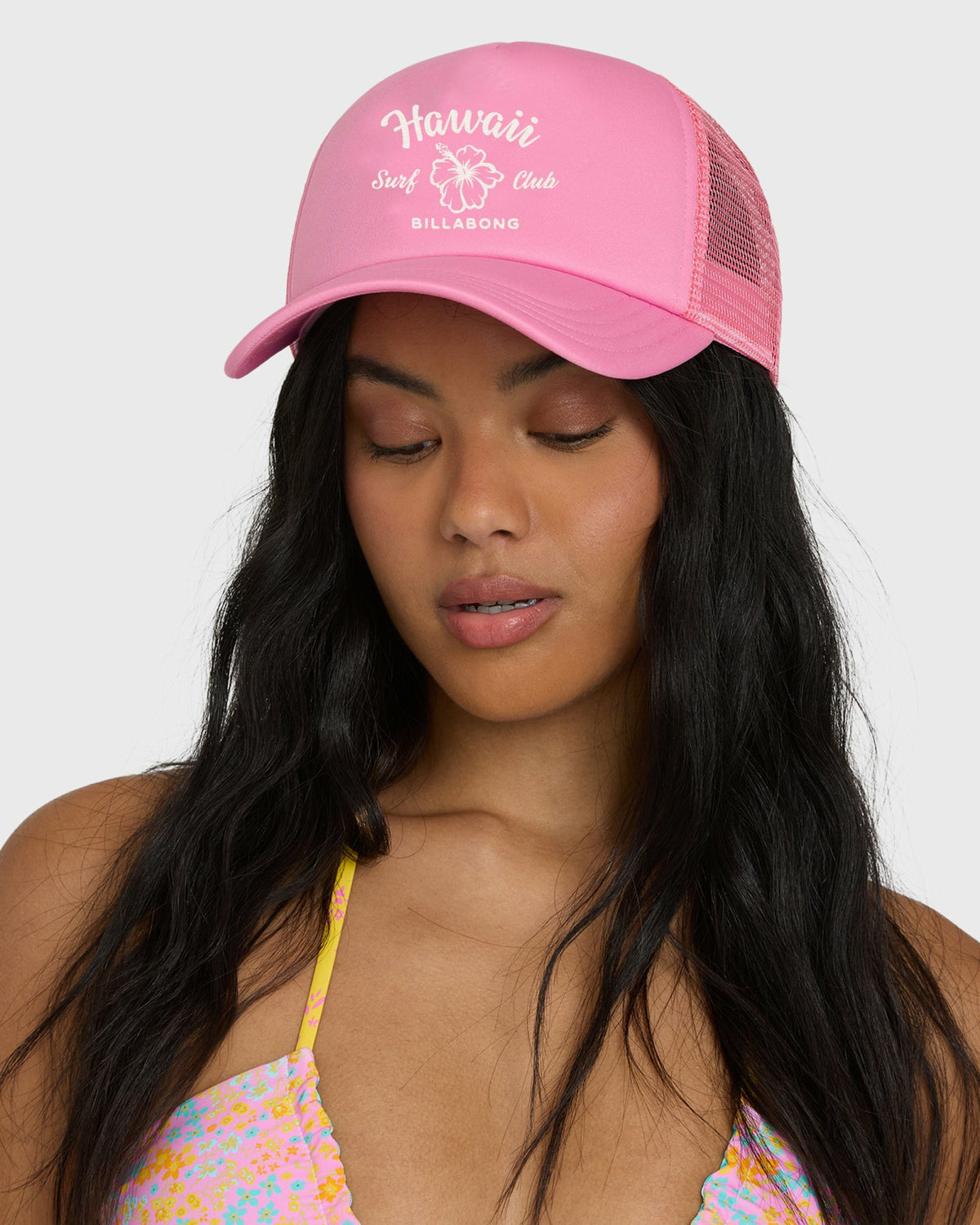 Billabong Women's Grandpa Hawaii Trucker Hat - Party Pink