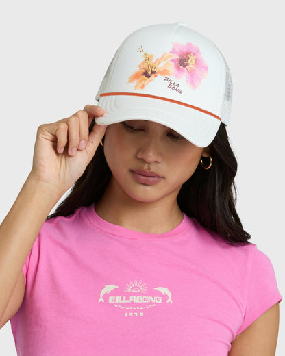 Billabong Women's Grandpa Trucker Hat - Salt Crystal
