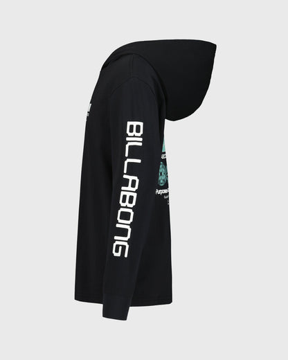 Billabong Women's Boys Particle Hooded Long Sleeve T-Shirt