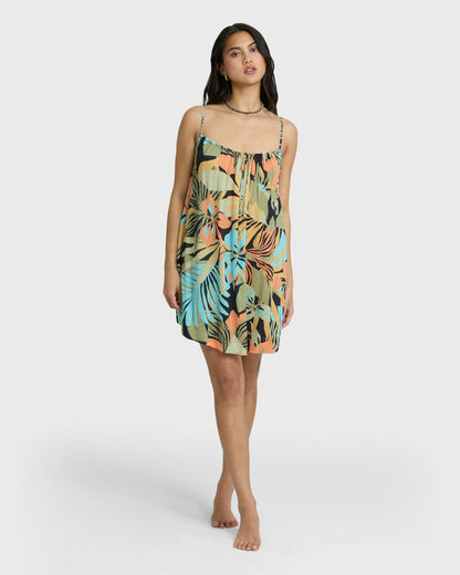 Billabong Women's Beach Song Printed Mini Dress - Black Multi