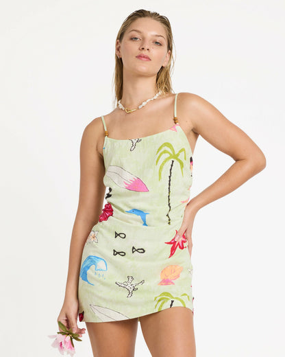 Billabong Women's Lottie Hall Woven Dress - Sunny Lime