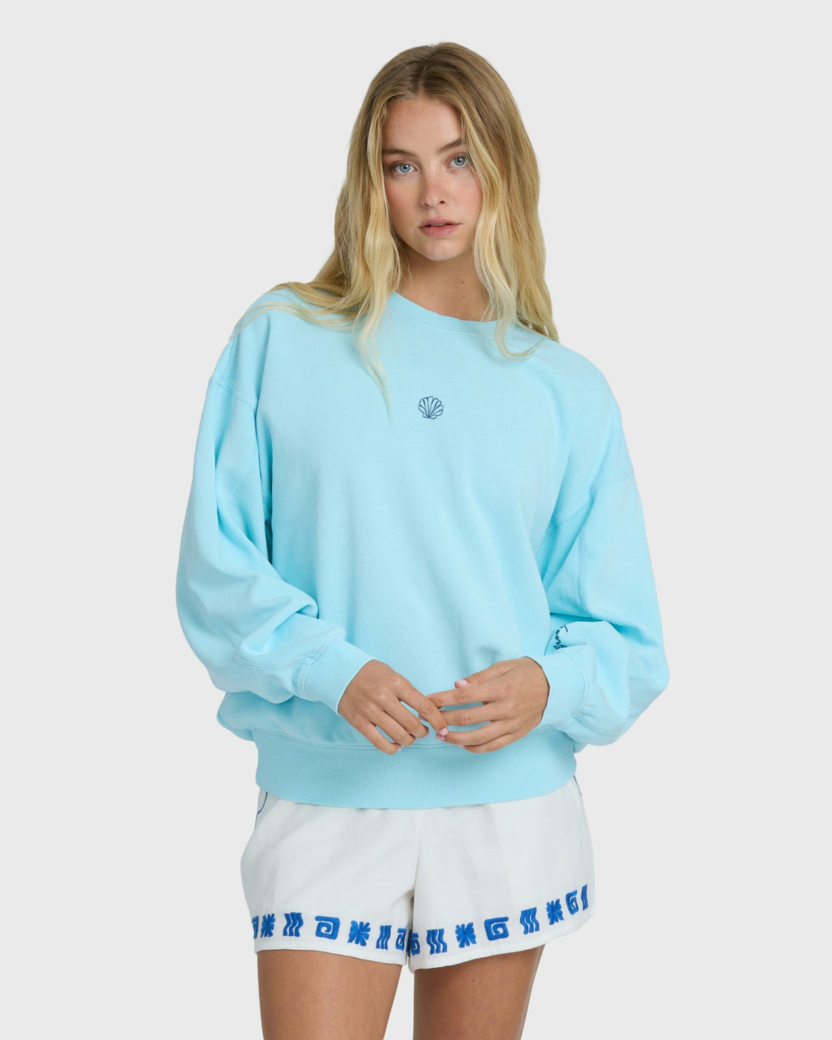Billabong Women's Sanibel Kendal Crewneck Sweatshirt - Pool Blue