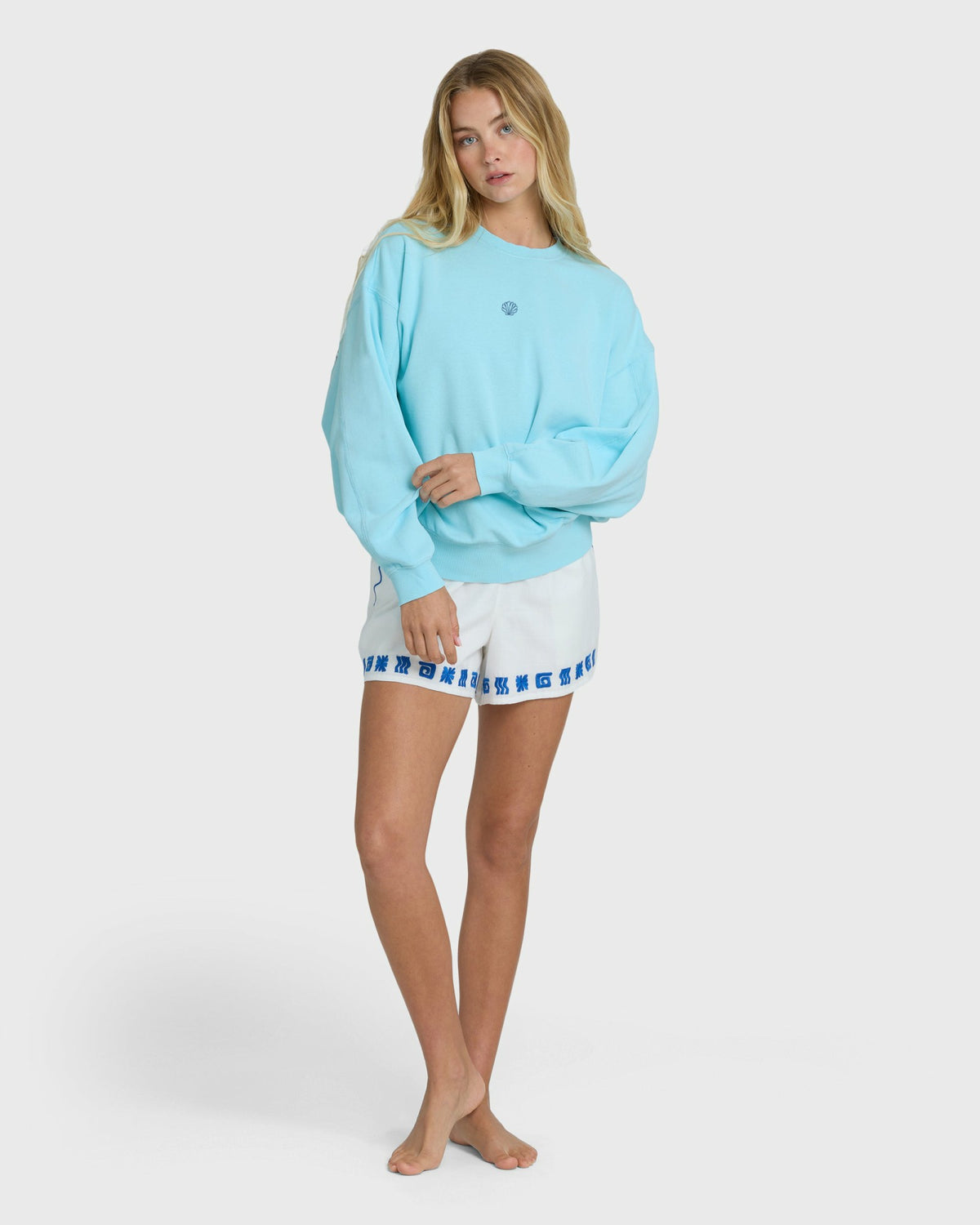 Billabong Women's Sanibel Kendal Crewneck Sweatshirt - Pool Blue
