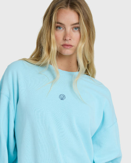Billabong Women's Sanibel Kendal Crewneck Sweatshirt - Pool Blue