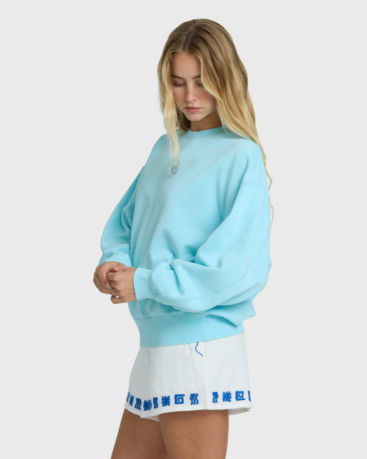 Billabong Women's Sanibel Kendal Crewneck Sweatshirt - Pool Blue
