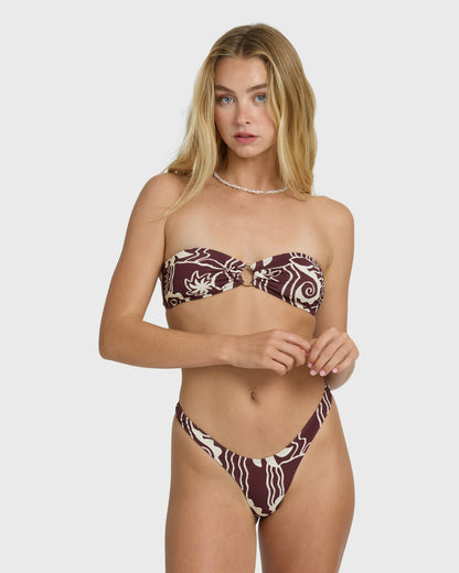 Billabong Women's Sol Playa Sunni Tiny Bikini Bottom - Red Dahlia