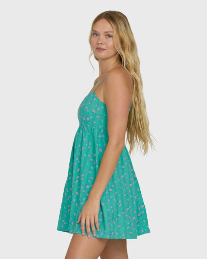 Billabong Women's Island Heat Mini Cover-Up - Green Tropics