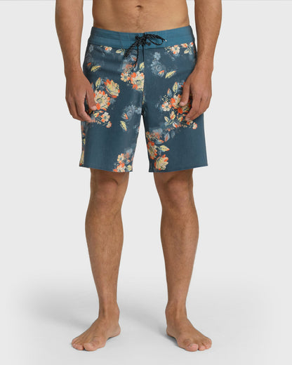 Billabong Men's Good Times Pro 18\" Boardshorts - Dark Denim Multi - Dark Denim