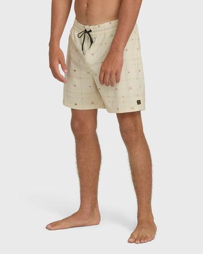Billabong Men's Good Times Layback 16\" Trunks - Oatmeal
