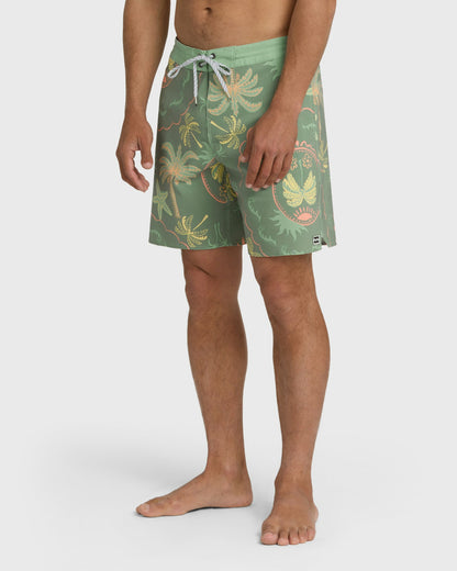 Billabong Men's Good Times Lo Tide 18\" Boardshorts - Sea Spray Multi - Sea Spray
