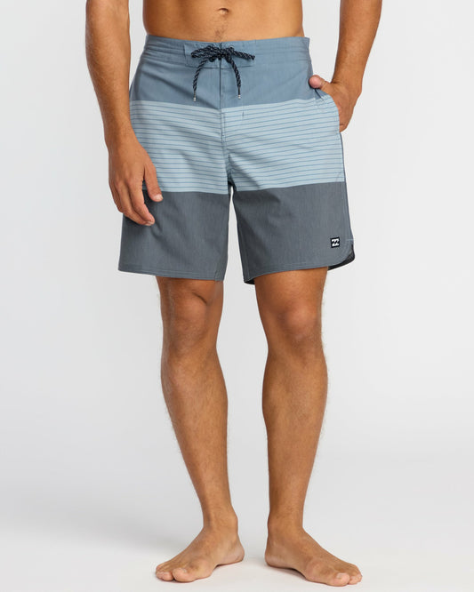 Billabong Men's 73 Lo Tide 18\" Boardshorts - Steel Blue