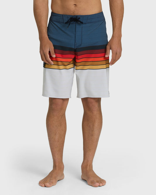 Billabong Men's All Day Stripe Pro 20\" Boardshorts - Sunset Ocean Multi - Sunset Ocean