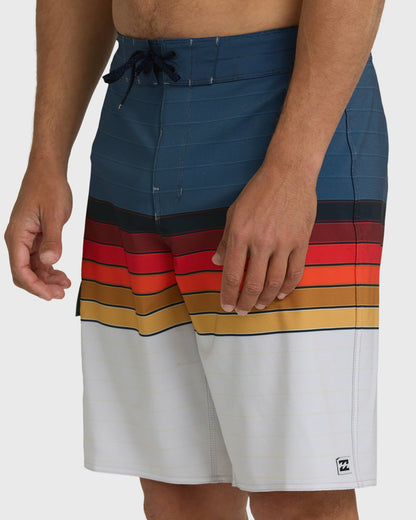 Billabong Men's All Day Stripe Pro 20\" Boardshorts - Sunset Ocean Multi - Sunset Ocean