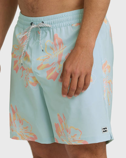 Billabong Men's Seventy Three Layback 16\" Trunks - Dusty Blue