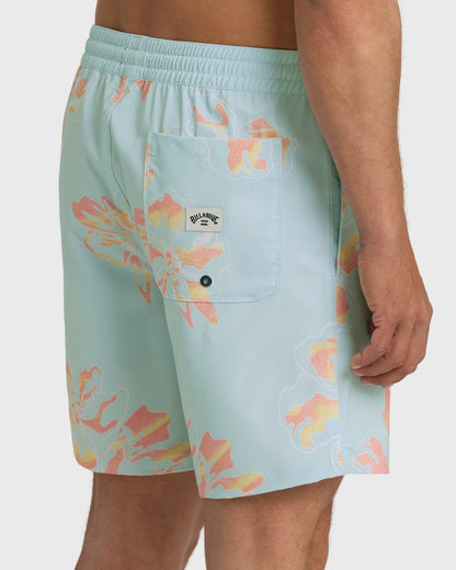 Billabong Men's Seventy Three Layback 16\" Trunks - Dusty Blue