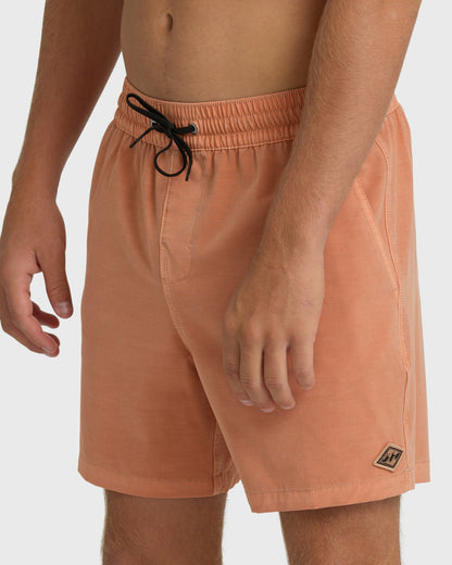 Billabong Men's Every Other Day Wave Washed Layback 16\" Trunks - Cantaloupe