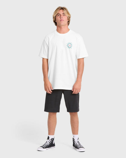 Billabong Men's Rotation Premium Short Sleeve Knit Graphic T-Shirt - Off White