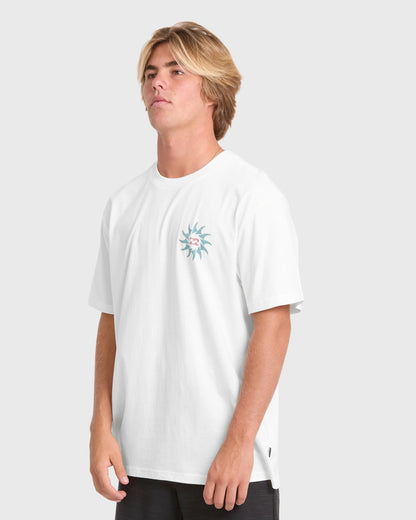 Billabong Men's Rotation Premium Short Sleeve Knit Graphic T-Shirt - Off White