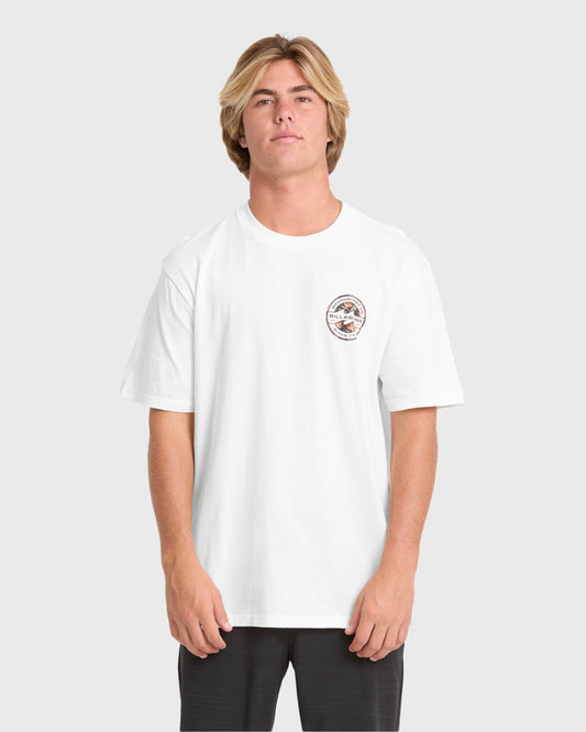 Billabong Men's Hollow Premium Short Sleeve Knit T-Shirt - Off White