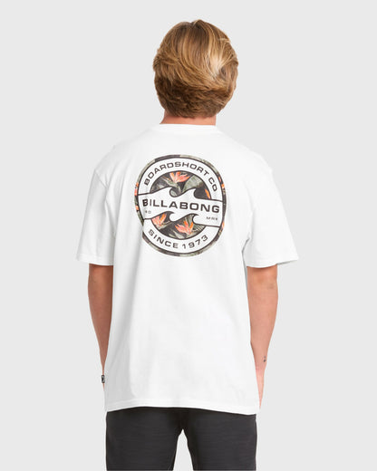 Billabong Men's Hollow Premium Short Sleeve Knit T-Shirt - Off White