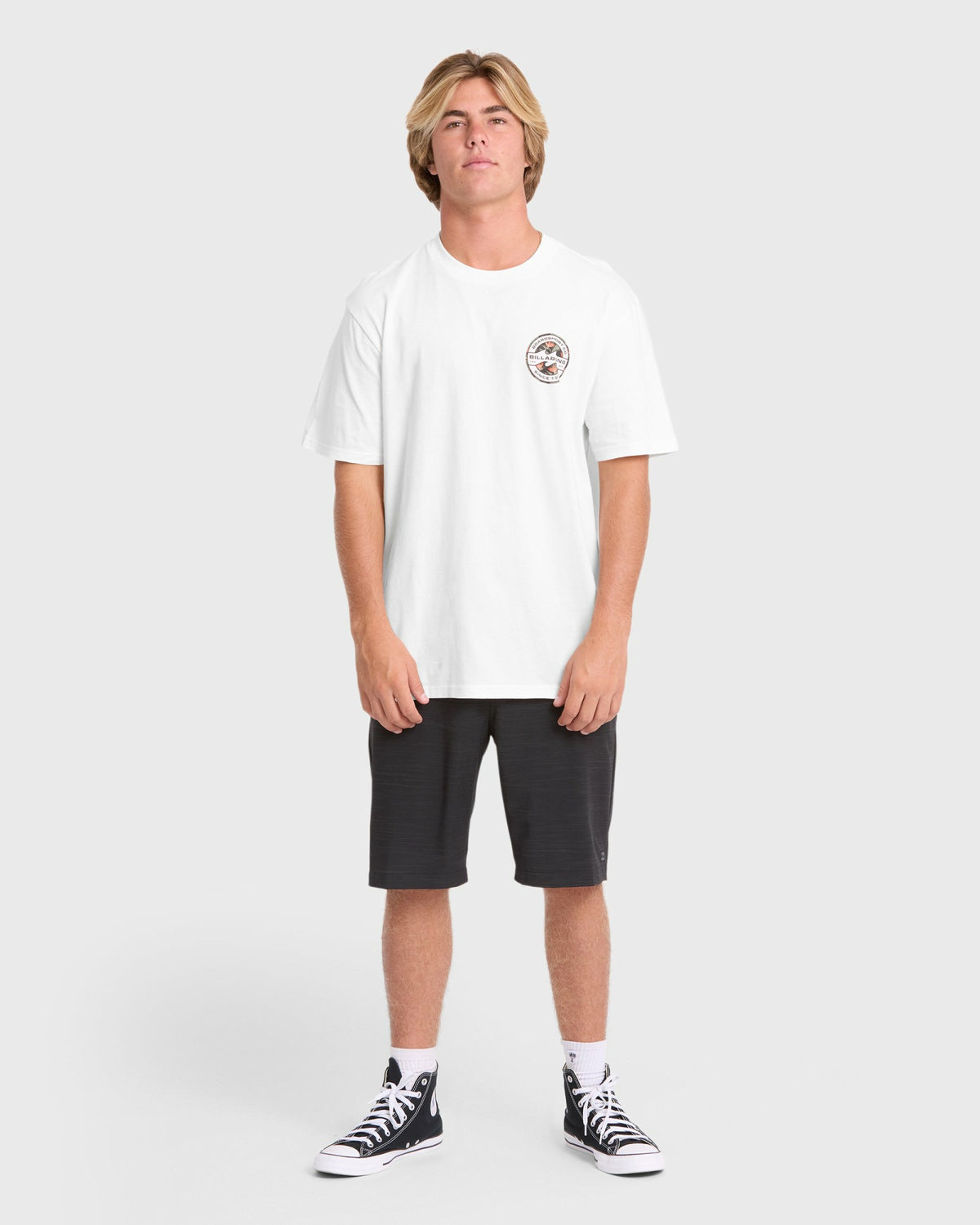 Billabong Men's Hollow Premium Short Sleeve Knit T-Shirt - Off White