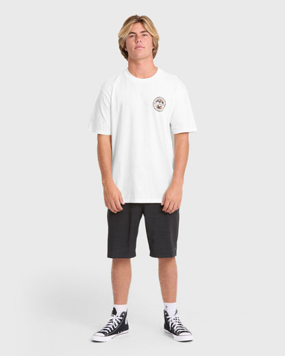 Billabong Men's Hollow Premium Short Sleeve Knit T-Shirt - Off White