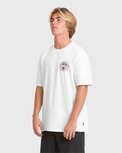 Billabong Men's Hollow Premium Short Sleeve Knit T-Shirt - Off White
