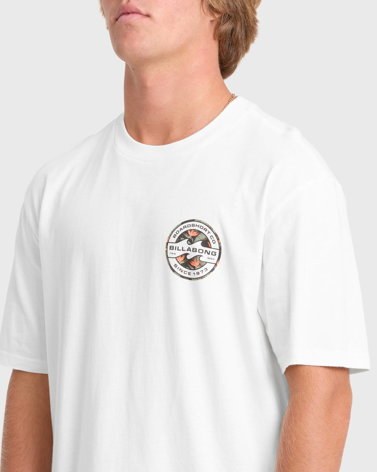 Billabong Men's Hollow Premium Short Sleeve Knit T-Shirt - Off White