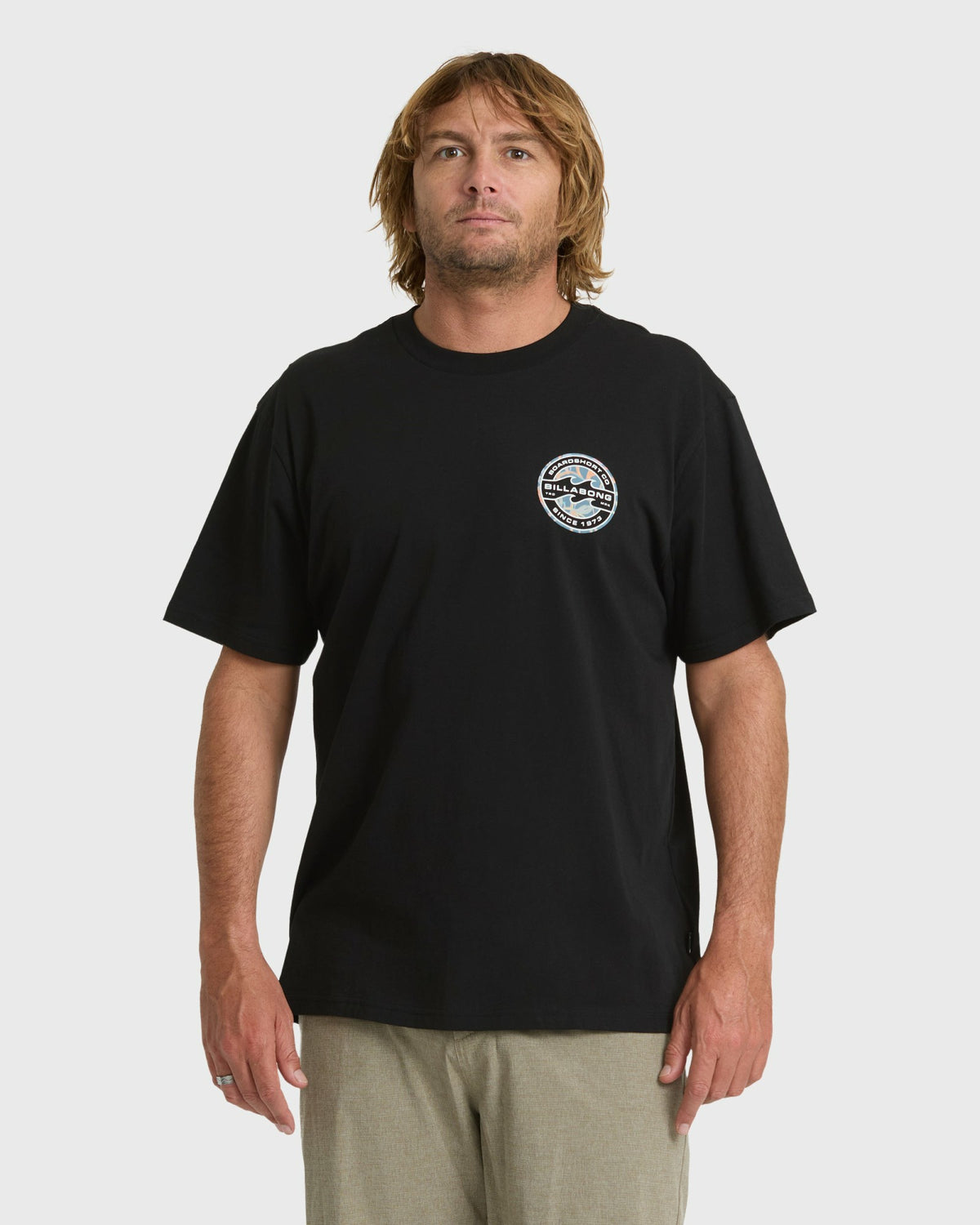Billabong Men's Hollow Premium Short Sleeve Knit T-Shirt - Black