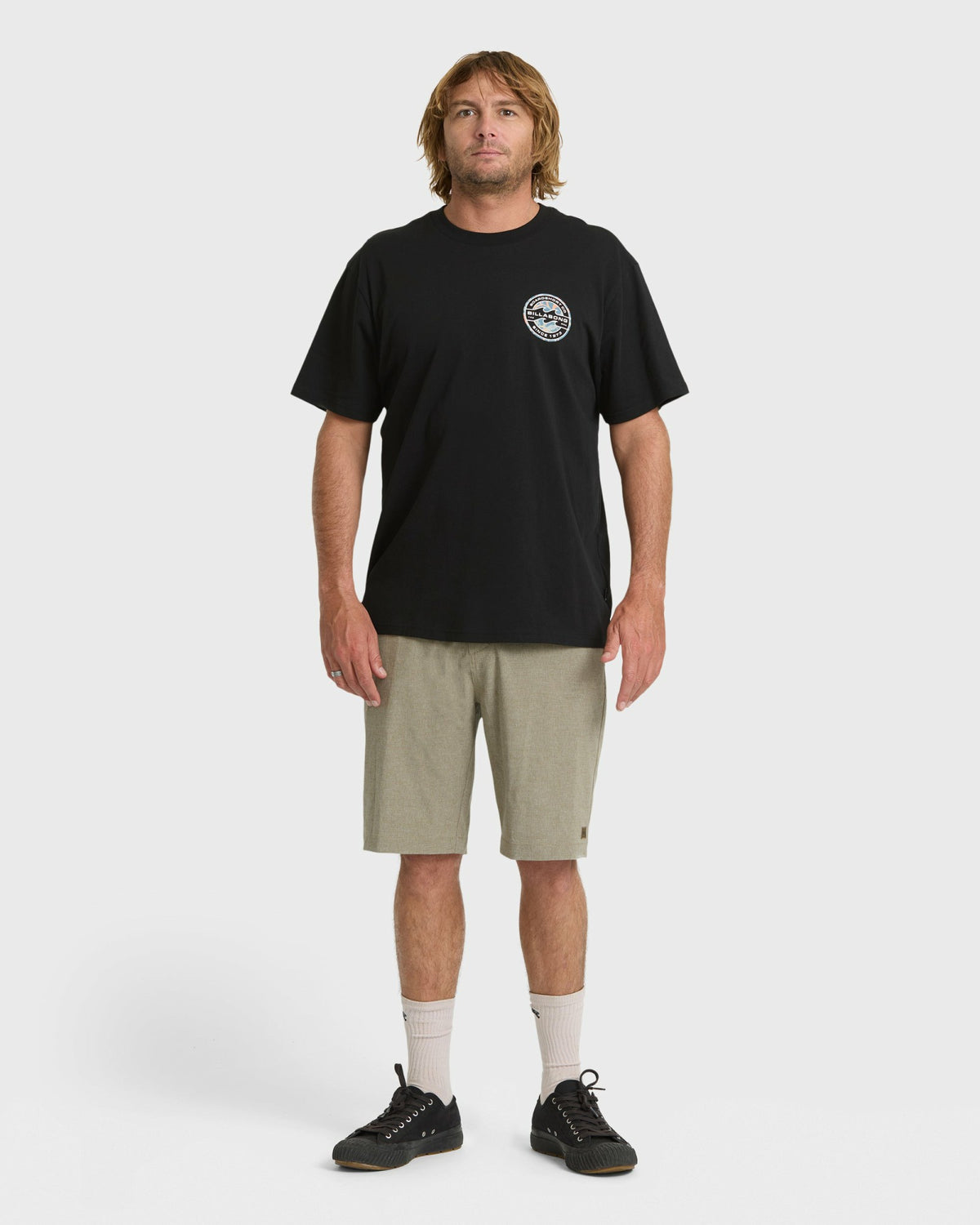 Billabong Men's Hollow Premium Short Sleeve Knit T-Shirt - Black