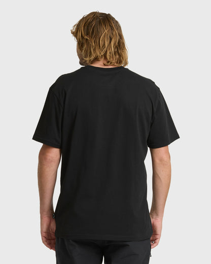 Billabong Men's Stacked Adventure Division Premium Short Sleeve Knit T-Shirt - Black