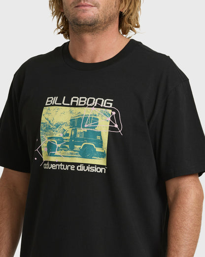 Billabong Men's Stacked Adventure Division Premium Short Sleeve Knit T-Shirt - Black