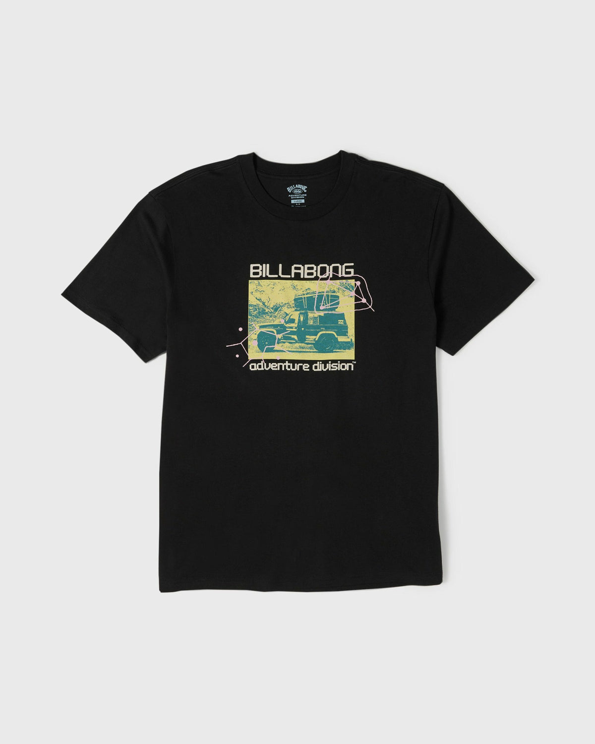 Billabong Men's Stacked Adventure Division Premium Short Sleeve Knit T-Shirt - Black