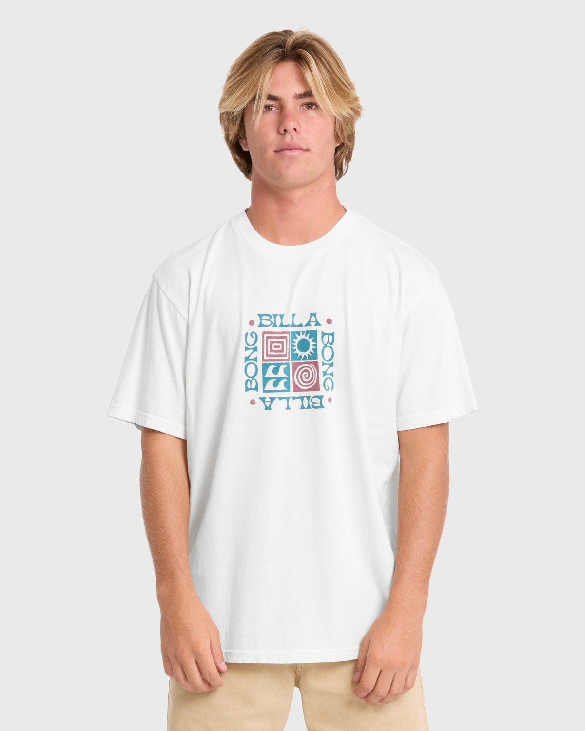 Billabong Men's Quarter Premiumss Short Sleeve Knit T-Shirt - Off White