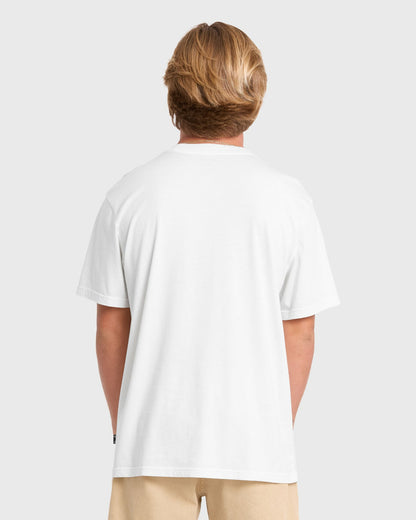 Billabong Men's Quarter Premiumss Short Sleeve Knit T-Shirt - Off White