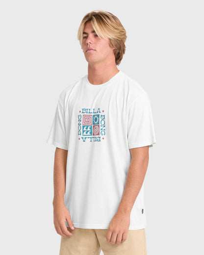 Billabong Men's Quarter Premiumss Short Sleeve Knit T-Shirt - Off White