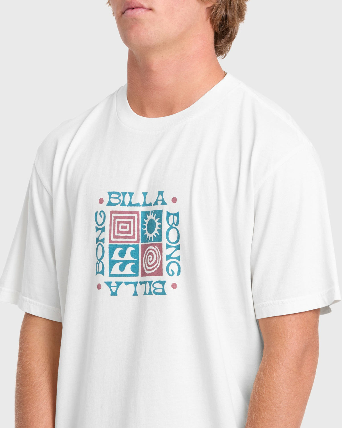 Billabong Men's Quarter Premiumss Short Sleeve Knit T-Shirt - Off White