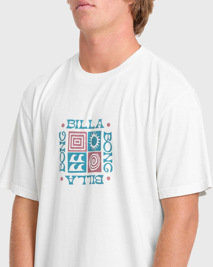 Billabong Men's Quarter Premiumss Short Sleeve Knit T-Shirt - Off White