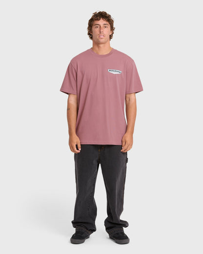 Billabong Men's Snatch Premium Short Sleeve Knit Graphic T-Shirt - Red Dahlia