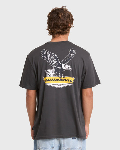 Billabong Men's Snatch Premium Short Sleeve Knit Graphic T-Shirt - Raven