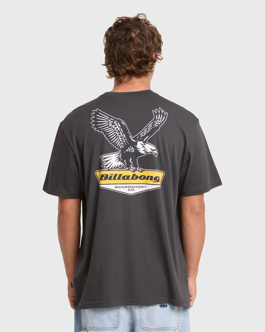 Billabong Men's Snatch Premium Short Sleeve Knit Graphic T-Shirt - Raven