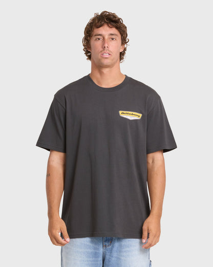 Billabong Men's Snatch Premium Short Sleeve Knit Graphic T-Shirt - Raven