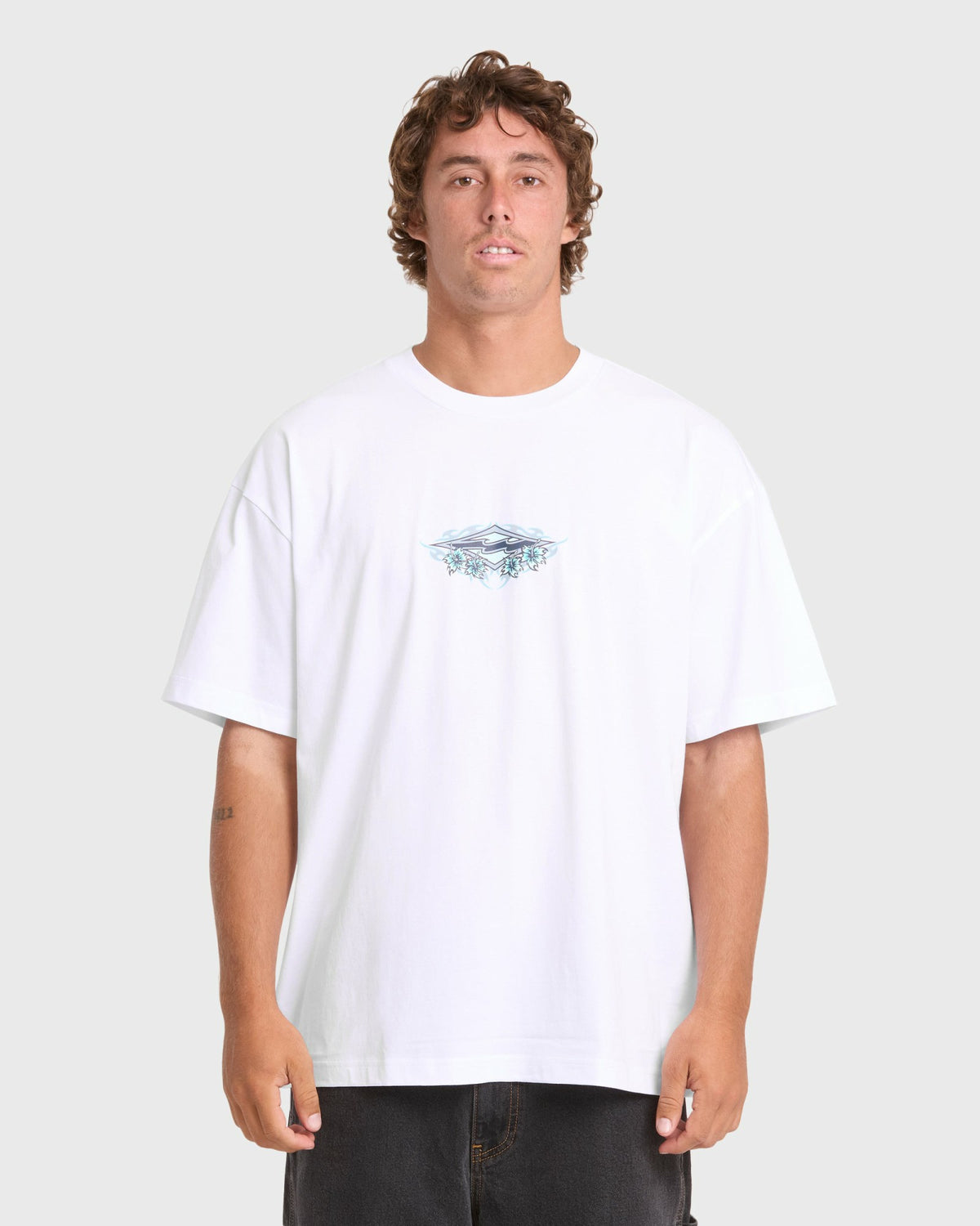 Billabong Men's Biscus OG Short Sleeve Cotton T-Shirt - White