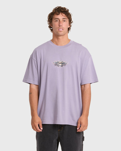Billabong Men's Biscus OG Short Sleeve Cotton T-Shirt - Purple Ash
