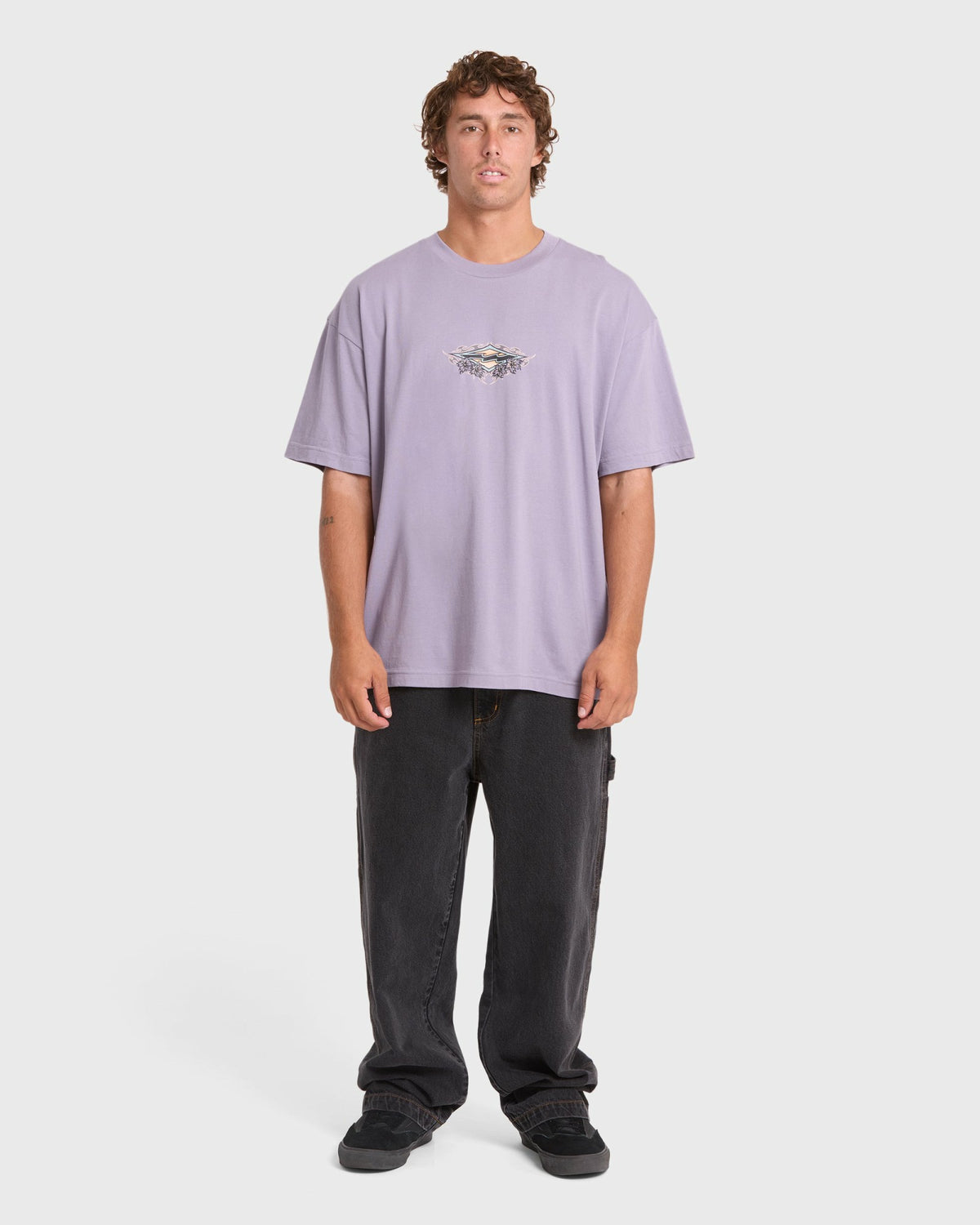 Billabong Men's Biscus OG Short Sleeve Cotton T-Shirt - Purple Ash